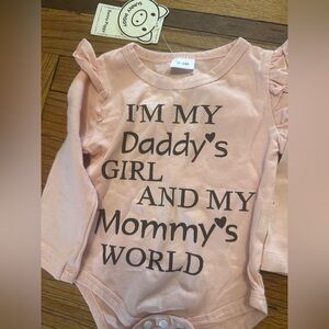 Pink Daddy’s girl theme onesie 0-3m